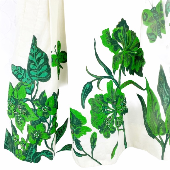 Nathalie Lete’ Paris Flight Round Garden Full Midi Floral Skirt 2 - Picture 4 of 13